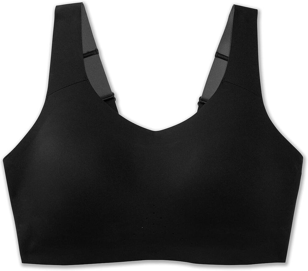 BROOKS Run Dare Scoopback Sports Bra 38 C/D Black High Impact Running NWT